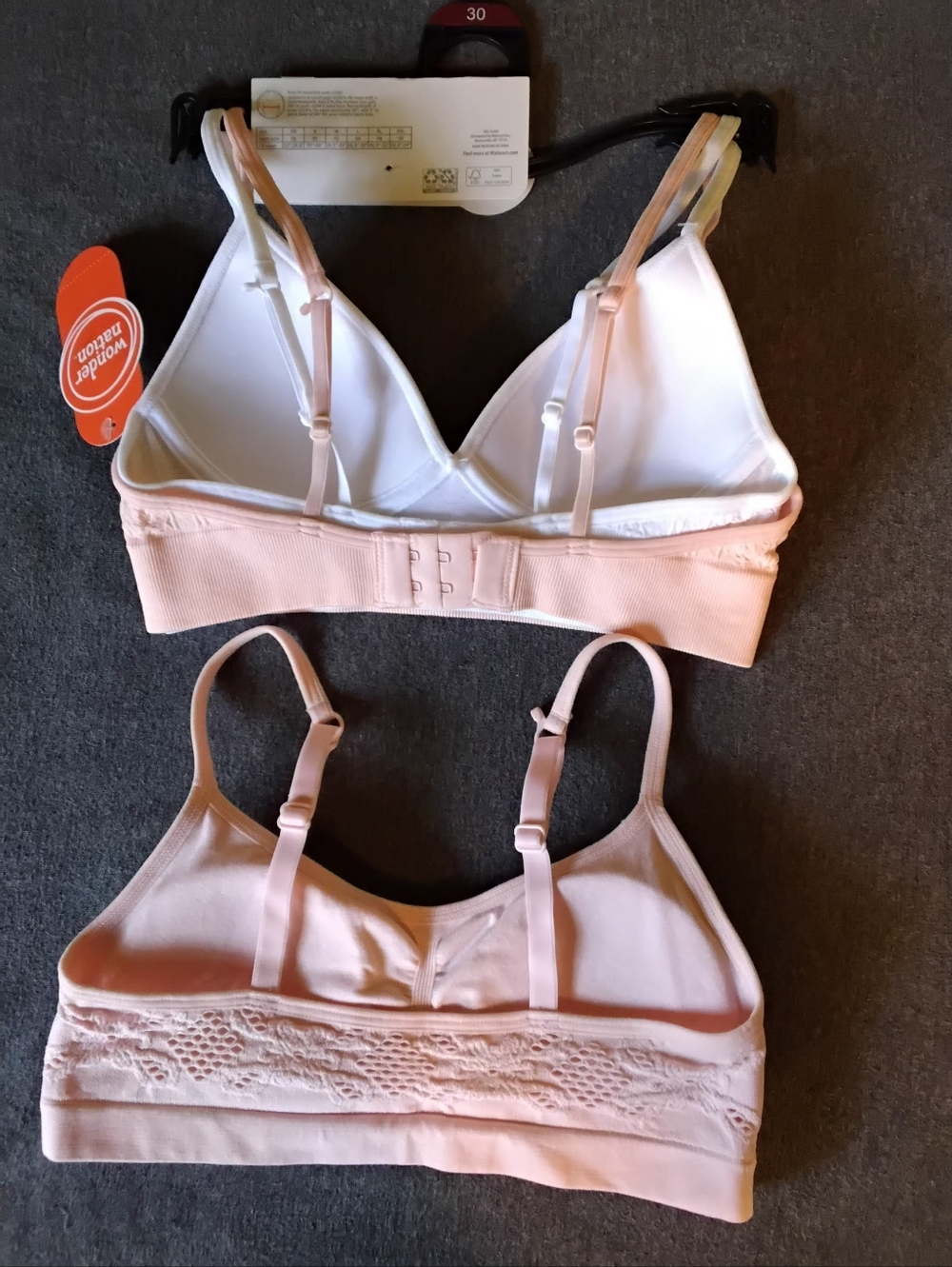 Wonder Nation & Justice Girls Bras Size 30 3-Pack T-Shirt Bra Bundle - Picture 2 of 7